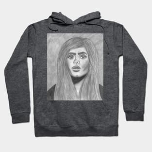 Female portrait Hoodie